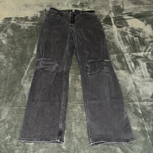 Hollister Co Ultra High-Rise Dad Jean Vintage Stretch Women's 10R/30R Dark Gray